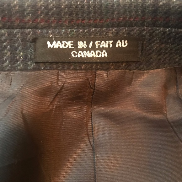 Vintage Eaton Man grey plaid wool blazer - Picture 5 of 8